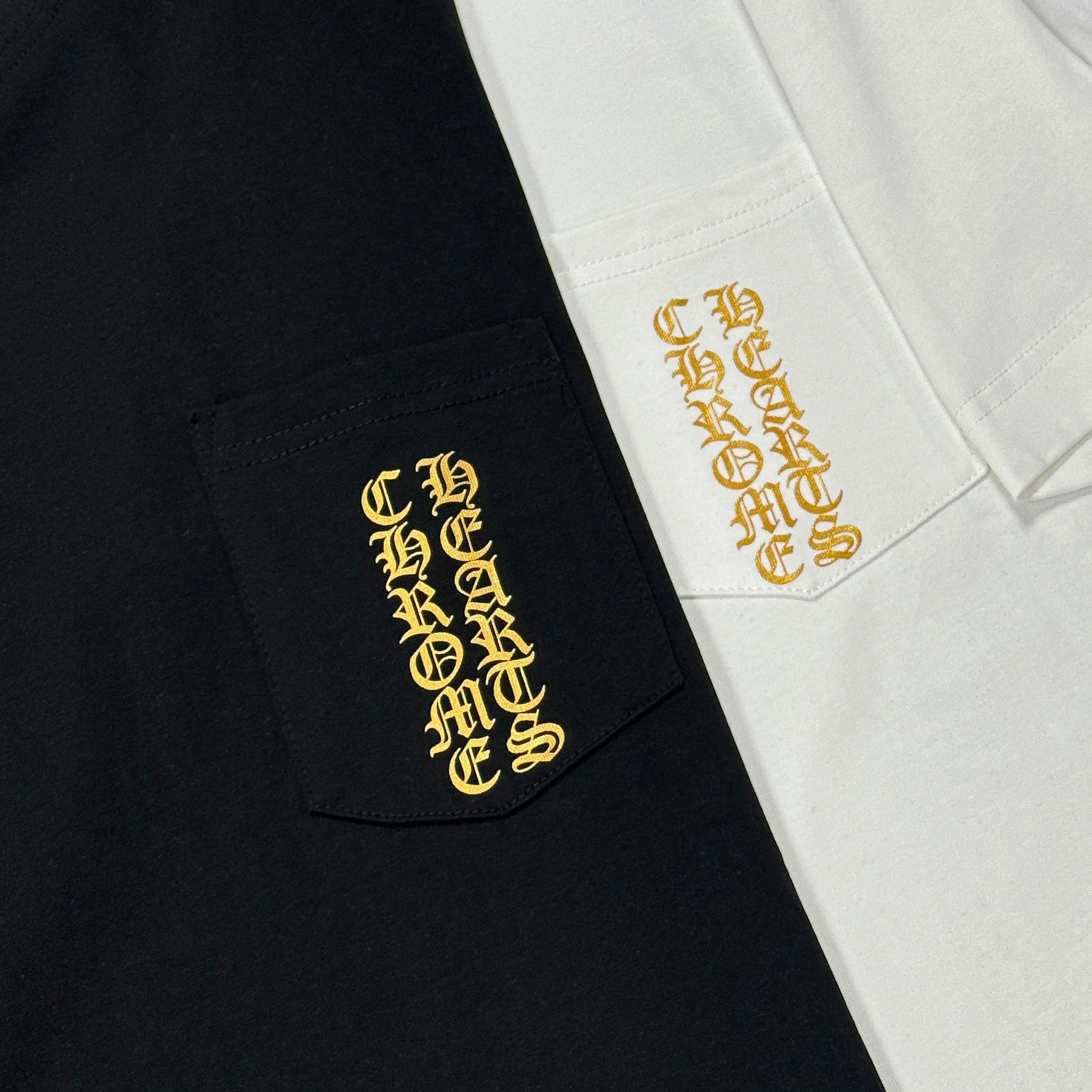 P170 Chrome Hearts 25 high version fabrics made of 300 grams of high-density cotton, no deformation, no shrinkage, complete with three labels, same style for men and women Process: imported hot stamping Color: white black SIZE: S-XL